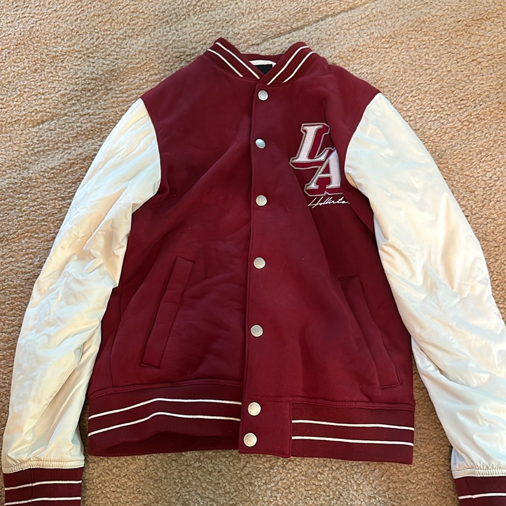 Hollister Souther California Red Varsity Jacket